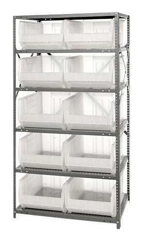 24"D x 36"W x 75"H 6 SHELF UNIT 2475-954CL CLEAR-VIEW HULK 24" COMPLETE STEEL PACKAGE