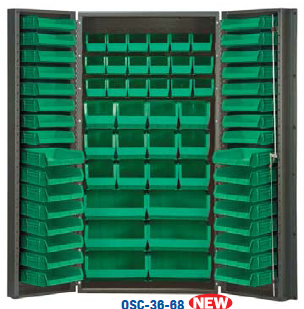 36"W x 24"D x 72"H QSC-36-68 All-Welded Bin Cabinet