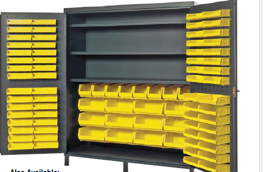 72"W x 24"D x 84"H QSC-72S-84  All-Welded Flush Door Bin Cabinet
