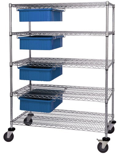 Clear-View Dividable Grid Transport Bin Carts WRC5-63-2460-93060CL