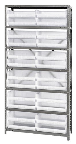 QSBU-245 12"D x 36"W x 75"H GIANT OPEN HOPPER STORAGE SYSTEMS