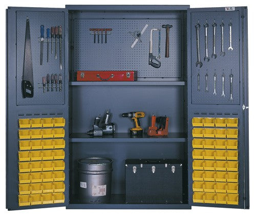 48"W x 24"D x 78"H QSC-4805 All-Welded Flush Door Bin Cabinet