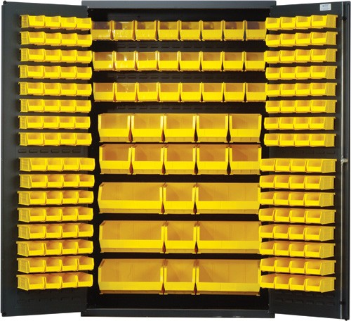48"W x 24"D x 78"H QSC-48 All-Welded Flush Door Bin Cabinet