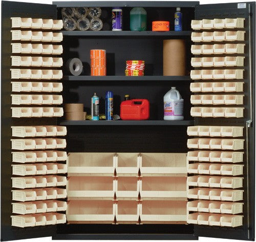 48"W x 24"D x 78"H QSC-48S All-Welded Flush Door Bin Cabinet