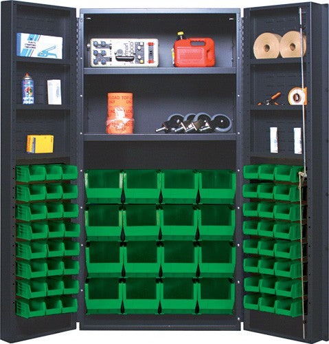 36"W x 24"D x 72"H QSC-64-2S-6DS All-Welded Bin Cabinet