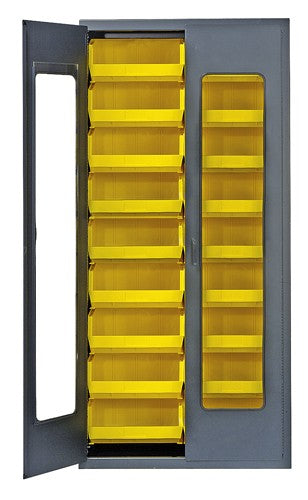 36"W x 18"D x 78"H QSC-C250 Clear-View Security Bin Cabinet