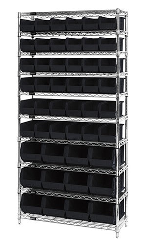 14"W x 36"L x 74"H, 10 Shelf Unit