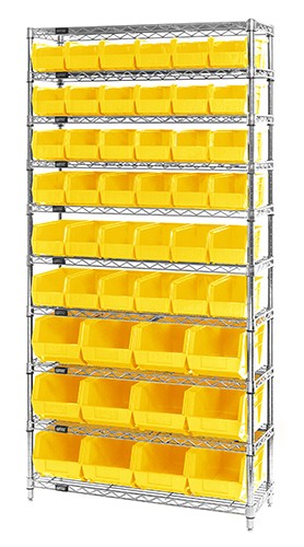 14"W x 36"L x 74"H, 10 Shelf Unit