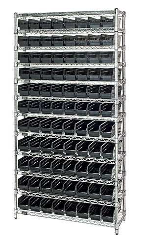 Economy 4" Shelf Bin Wire Shelving Systems  WR12-101