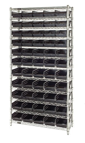 Economy 4" Shelf Bin Wire Shelving Systems  WR12-106