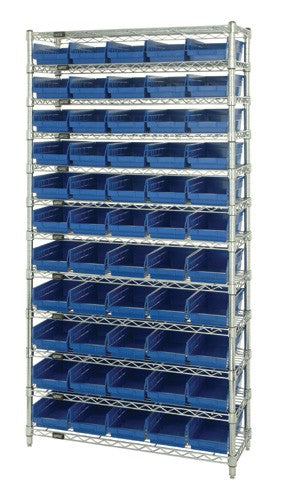 Economy 4" Shelf Bin Wire Shelving Systems  WR12-104
