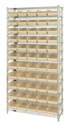 Economy 4" Shelf Bin Wire Shelving Systems  WR12-104