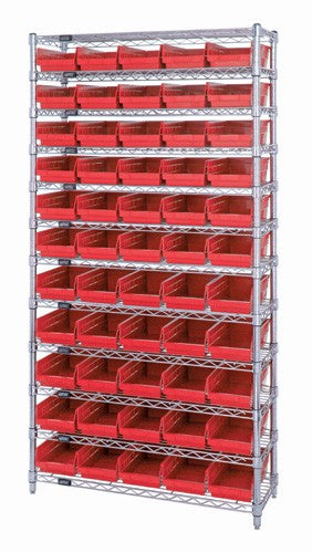 Economy 4" Shelf Bin Wire Shelving Systems  WR12-106