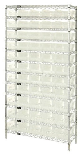 Economy 4" Shelf Bin Wire Shelving Systems  WR12-106