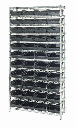 Economy 4" Shelf Bin Wire Shelving Systems  WR12-108