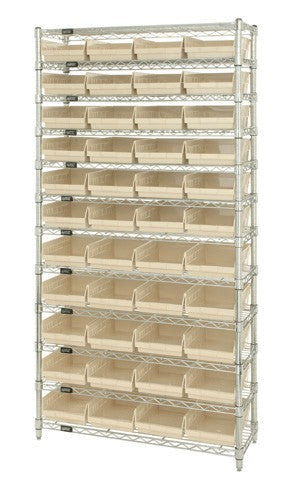 Economy 4" Shelf Bin Wire Shelving Systems  WR12-108