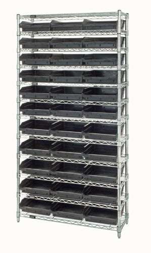 Economy 4" Shelf Bin Wire Shelving Systems  WR12-110