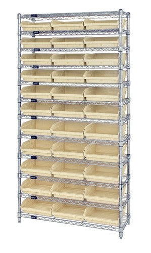 Economy 4" Shelf Bin Wire Shelving Systems  WR12-110