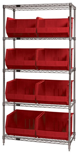 18"W x 36"L x 74"H, 5 Shelf Unit