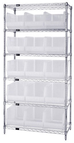 18"W x 36"L x 74"H, 6 Shelf Unit