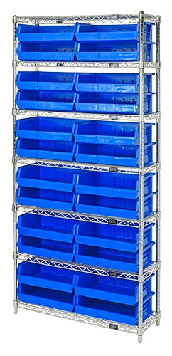 12"W x 36"L x 74"H, 7 Shelf Unit