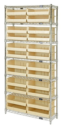 12"W x 36"L x 74"H, 7 Shelf Unit