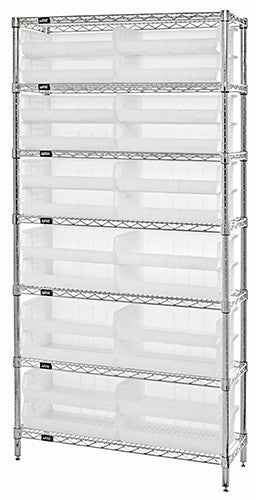 12"W x 36"L x 74"H, 7 Shelf Unit