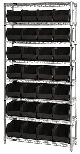 12"W x 36"L x 74"H, 8 Shelf Unit