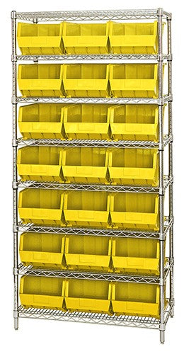 18"W x 36"L x 74"H, 8 Shelf Unit