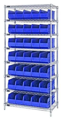 Stackable Shelf Bin Wire Shelving Packages WR8-441