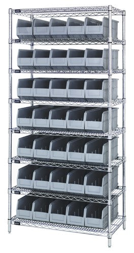 Stackable Shelf Bin Wire Shelving Packages WR8-441