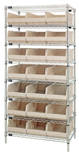 Stackable Shelf Bin Wire Shelving Packages WR8-445