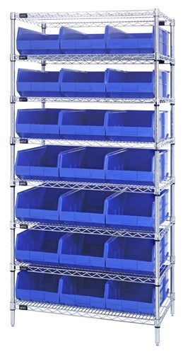 Stackable Shelf Bin Wire Shelving Packages WR8-465