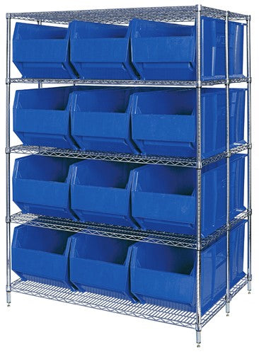 Rack Bin Container Wire Shelving System 42" WRA86-2154C-166
