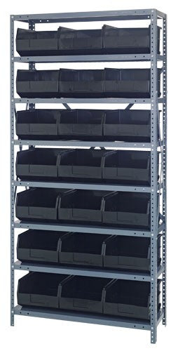 Stackable Shelf Bin Steel Shelving System 1275-445