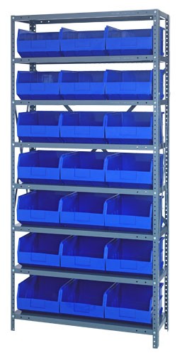 Stackable Shelf Bin Steel Shelving System 1275-445