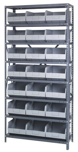 Stackable Shelf Bin Steel Shelving System 1275-445