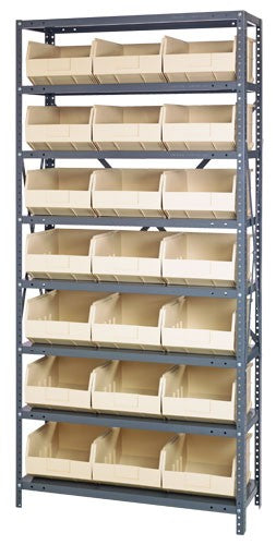 Stackable Shelf Bin Steel Shelving System 1275-445