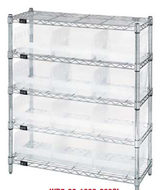 Clear-View STORE-MORE 6" Shelf Bin Complete Bin Center WR5-39-1236-202CL