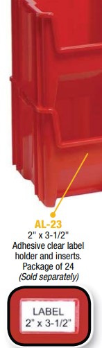 Clear Label Holder AL-23 ( Case of 24 )