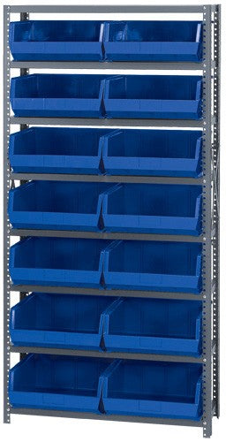 QSBU-250 12"D x 36"W x 75"H GIANT OPEN HOPPER STORAGE SYSTEMS