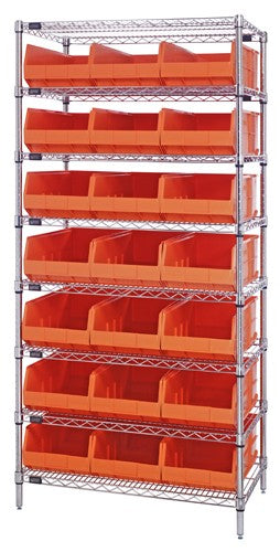 Stackable Shelf Bin Wire Shelving Packages WR8-425