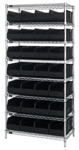 Stackable Shelf Bin Wire Shelving Packages WR8-443