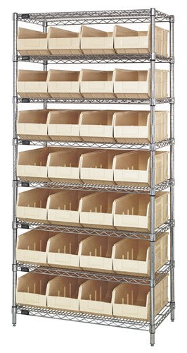 Stackable Shelf Bin Wire Shelving Packages WR8-443