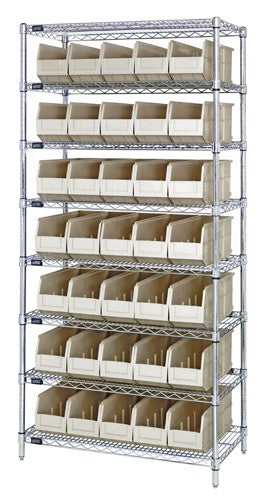 Stackable Shelf Bin Wire Shelving Packages WR8-461