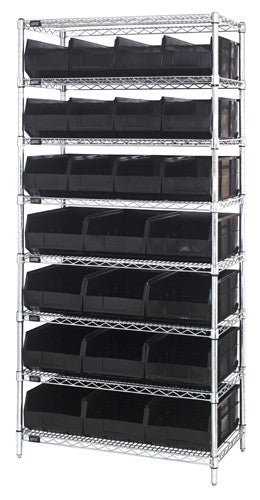 Stackable Shelf Bin Wire Shelving Packages WR8-483485