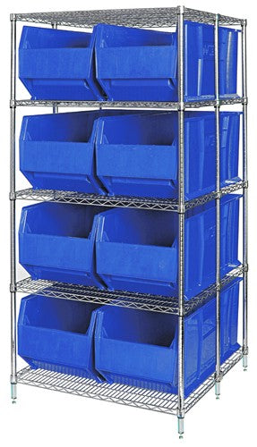 Rack Bin Container Wire Shelving System 42" WRA86-2136C-166